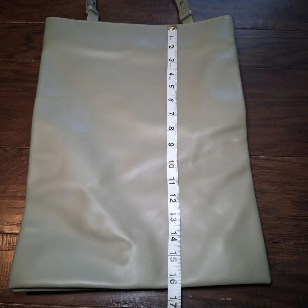COS Green Leather Tote Bag